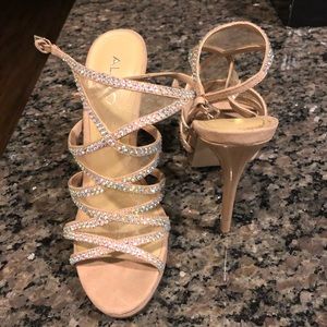Nude Multi color heels, worn once to formal event